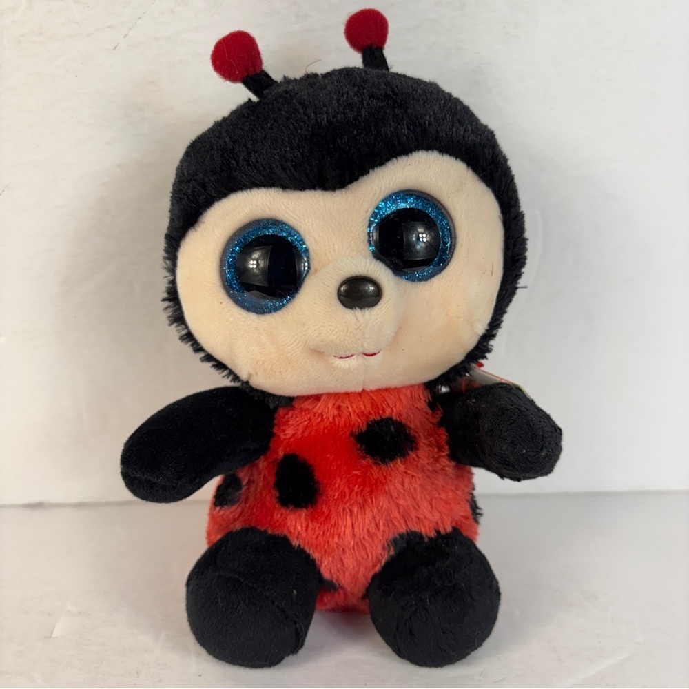 Ty Beanie Boos Izzy the Ladybug 6" Plush - Glitter Blue Eyes - Retired 2017